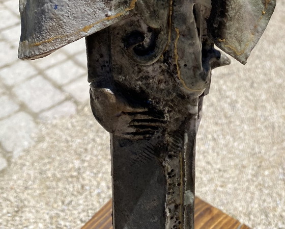 Image 1 of Jean Pierre Mocci L'Arlésienne Sculpture en Céramique et Métal