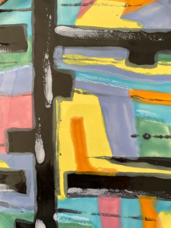 Longwy keramische schaal ‘Pigalle’, gesigneerd op de achterkant, 1960. – Decoratieve objecten, Ceramic (photo 7 of 8)