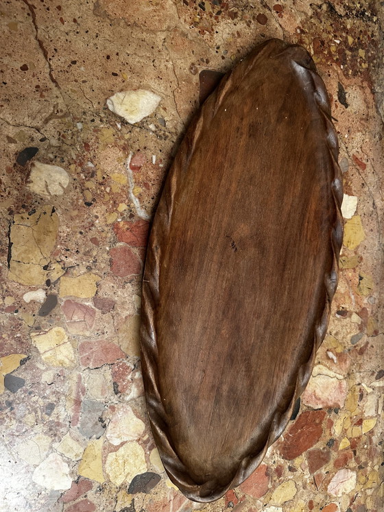 Image 1 of Plateau / Vide Poche ovale en Chêne attribué à Stanley Webb Davies de Windermere