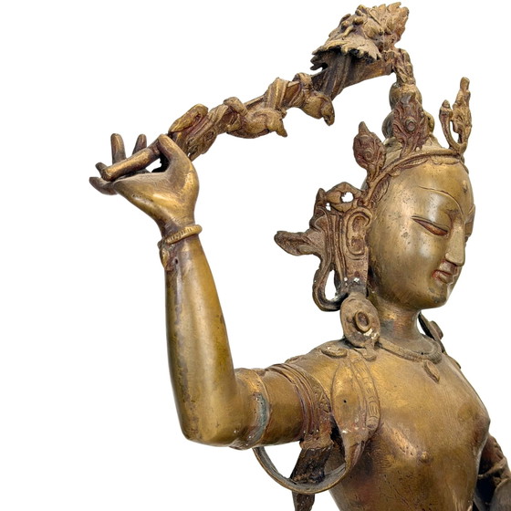 Mañjuśrī nepalese antico – Valle di Kathmandu, XIX secolo – Sculture, Bronze (photo 8 of 11)