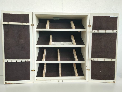 Exclusivo y raro mueble de pared para cubiertos Royal Wilkens Silver vintage.