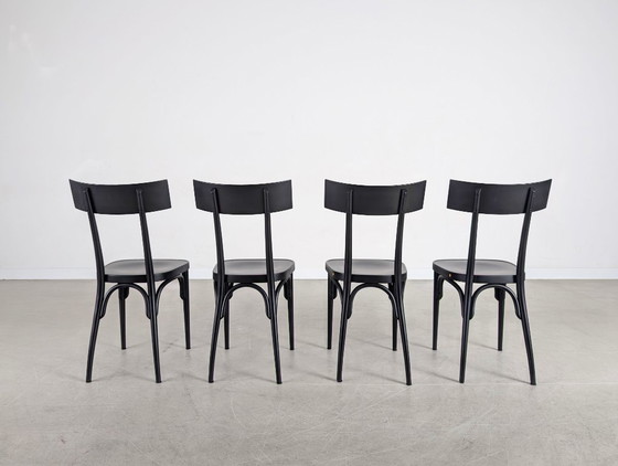 Image 1 of Set originale di 4 sedie Gebrüder Thonet, Vienna, di Hermann Czech
