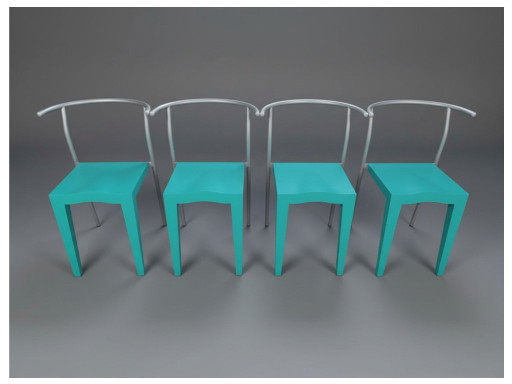 Set of 4 Dr Glob Chairs by Philippe Starck for Kartell, 1980s
