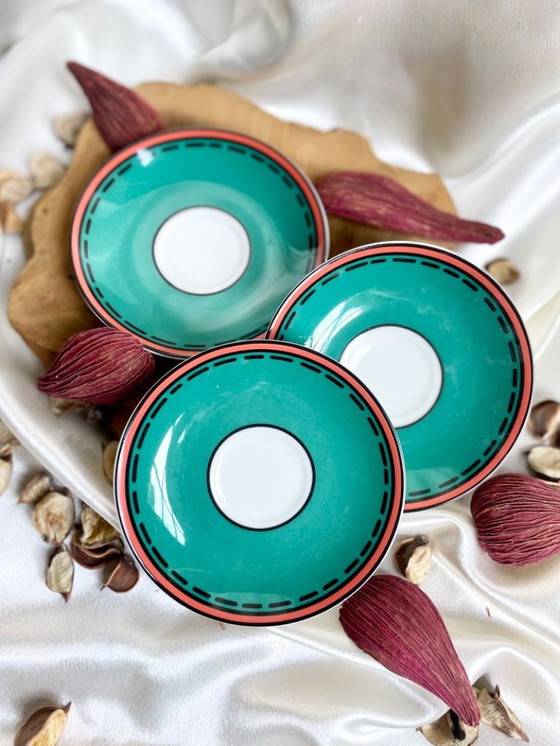 Image 1 of Villeroy Boch Service à café - Città & Campagna - 3 tasses + soucoupes - années 90