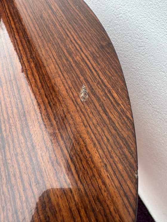 Image 1 of 1950s half-moon tripod bedside table