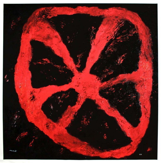 Armando - La Roue - Giclée sur toile - très grande - signée à la main
