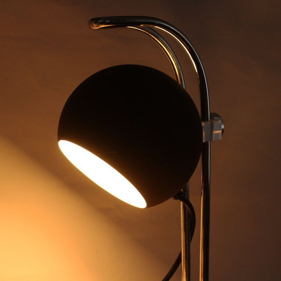 Image 1 of Vintage Mid-Century Eyeball Table Lamp with Chrome accents