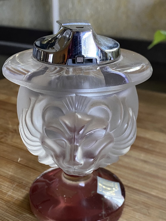 Image 1 of Lalique set posacenere e accendino testa di leone