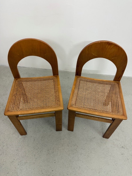 Image 1 of 6x 'Arcadia' stoelen van A. Caraceni, Italië jaren 70