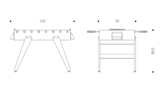 Image 1 of Calciobalilla da esterno FAS CROSS Nero