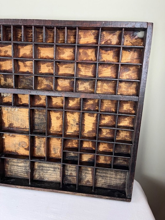 Cassetto antico di mobile da tipografia – Decorazioni murali, Legno (photo 4 of 7)