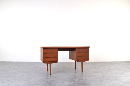 Scrivania Mid-Century in teak di Fredrik Kayser per Skeie Møbler, anni '60.