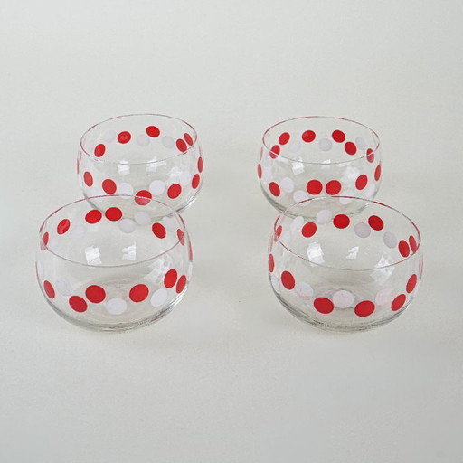 Set di ciotole in vetro, design italiano, anni '80, made in Italy