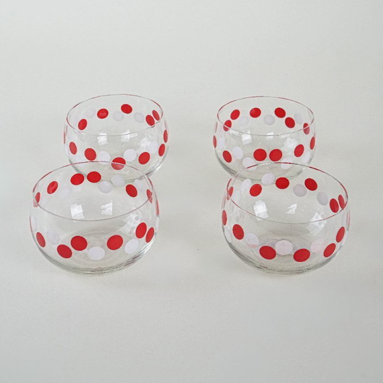 Image 1 of Set di ciotole in vetro, design italiano, anni '80, made in Italy