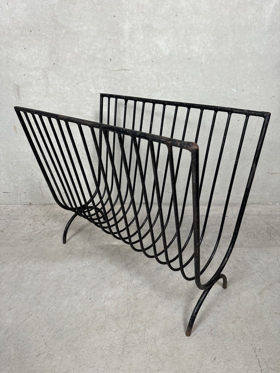 Image 1 of Vintage industriële magazinehouders