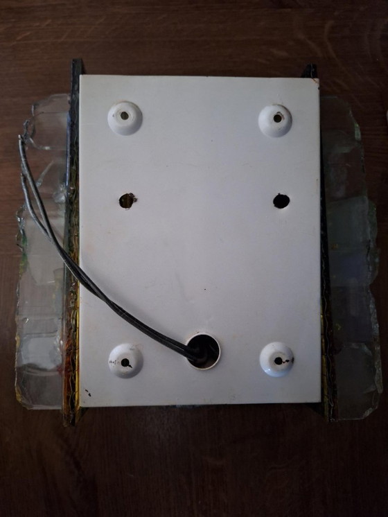 Image 1 of Seltene Wandlampe „Chartres“ – Willem van Oyen – Buntglaskunstwerk