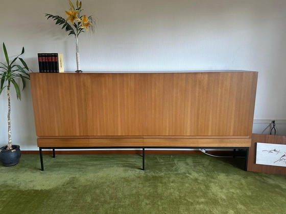 Credenza in teak B60 Dieter Waeckerlin di Behr - Vintage Mid-century – Credenze, Metallo, Legno (photo 3 of 5)