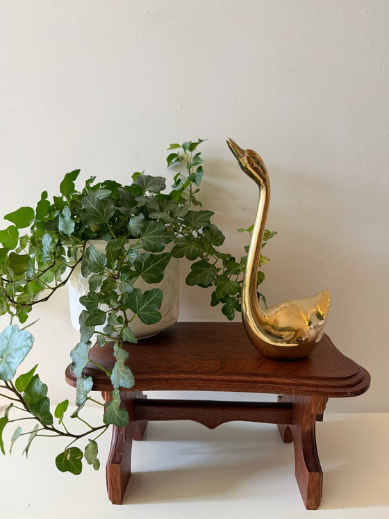 Small vintage wooden plant stand – Plant table (photo 5 of 5)