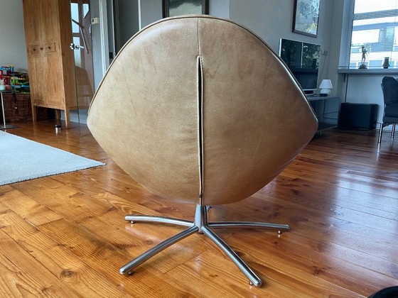 LABEL Vandenberg Hidde Fauteuil - Naturel Leer - Chromen Draaivoet – Label Van den Berg, Leather (photo 4 of 5)