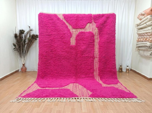 Wunderschöner handgeknüpfter rosa Teppich, 200 x 300 cm – vloerkleden en tapijten, Wool