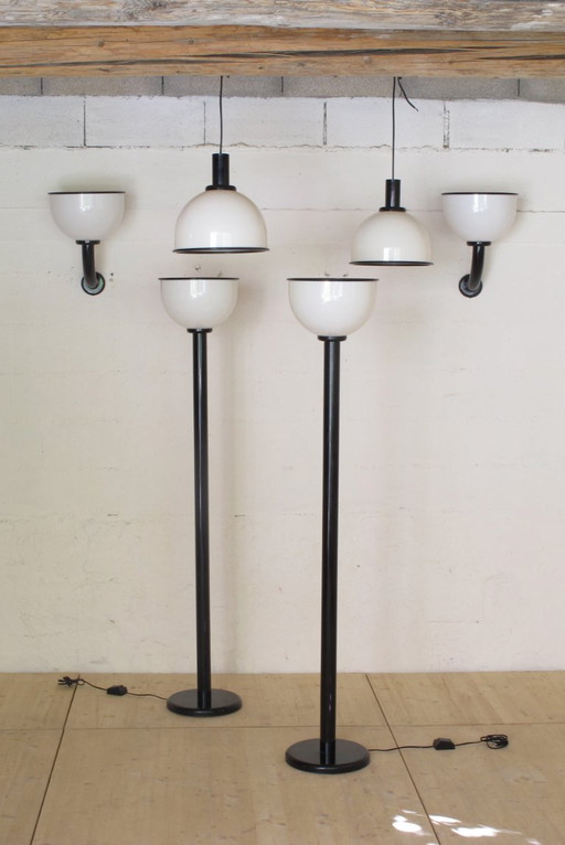 Set de 6 luminaires Lita France, année 80