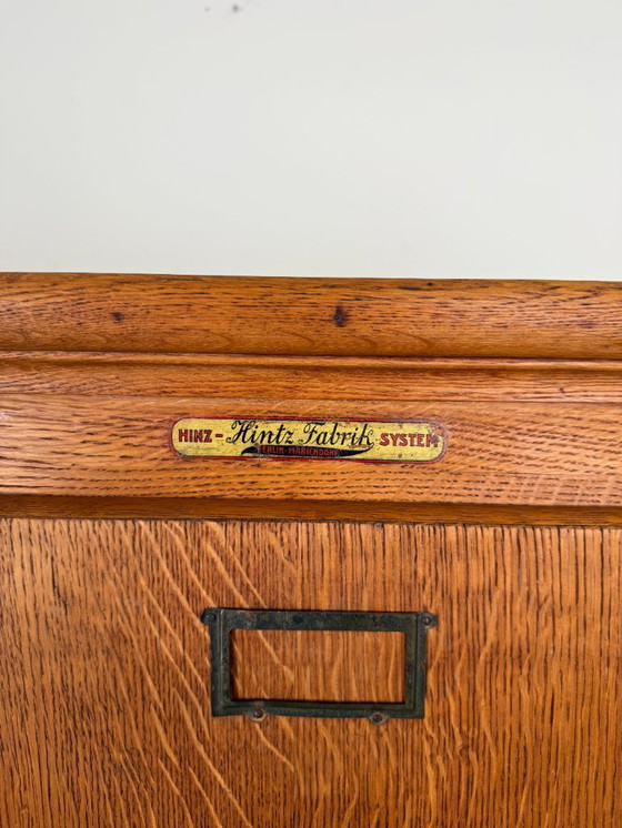 Image 1 of Rare Art Deco filing cabinet made of solid oak