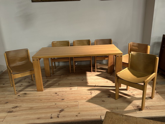 Image 1 of Vintage Ibisco Design Italiaans Tafel & 6 Stoelen Seventies