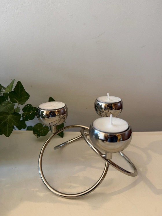 Space Age Candle holder – Chrome (photo 6 of 6)