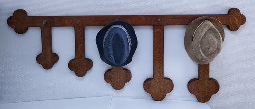 Porte-Chapeaux Bois Massif Vintage