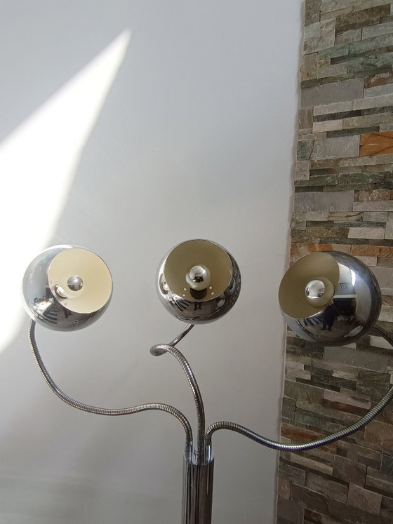 Lampada da terra Eyeballs di Goffredo Reggiani anni '70 – Lampade da terra, Metal, Chrome, Space Age (photo 4 of 17)