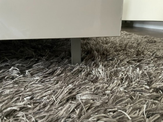 Table basse blanche laquée, Nautlius, Tables basses, Bois, Métal, Modern (photo 3 sur 5)