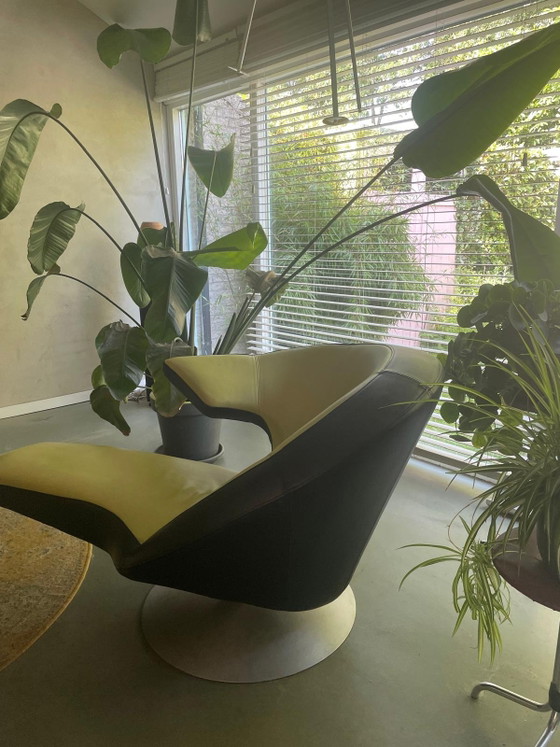Leolux parabolica fauteuil – Leather, Metal (photo 2 of 7)