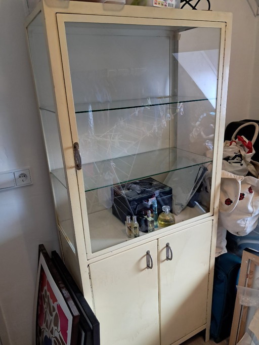 Vintage metal apothecary/doctor's cabinet