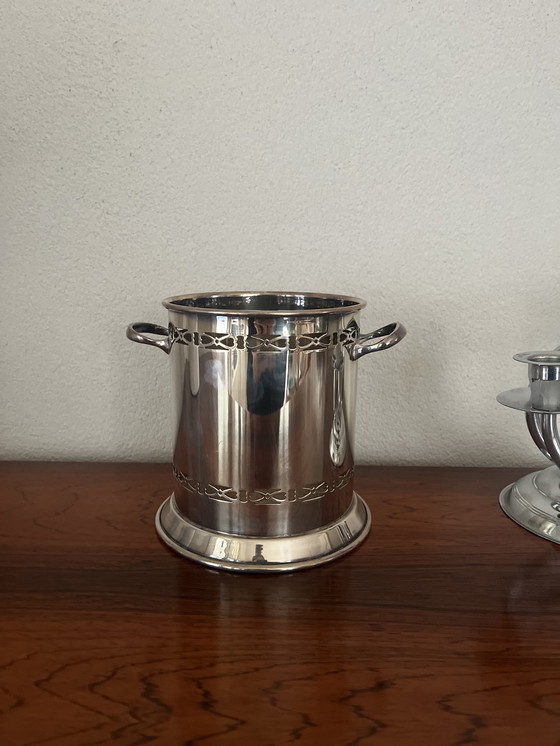 Image 1 of Portabottiglie da vino placcato argento Art Déco