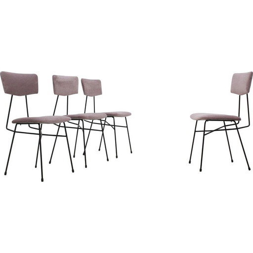 Set of 4 vintage Italian dining chairs, 1950s