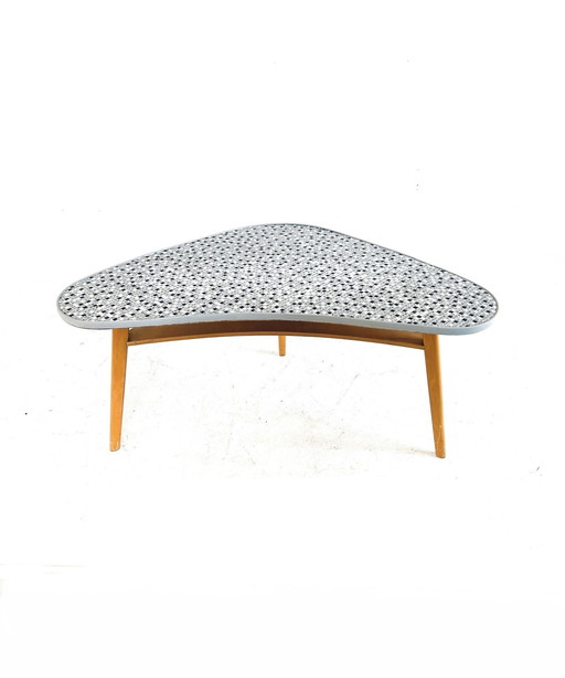 Vintage Kidney-Shaped Mosaic Coffee Table '60s