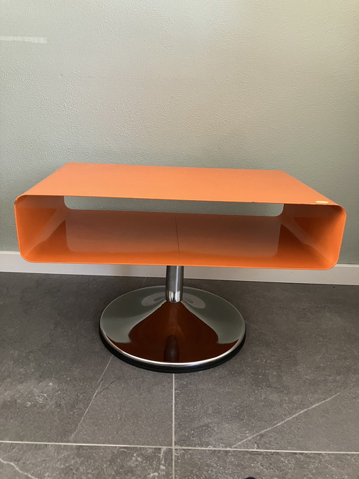 Kare Design Vintage Orange Steel Side Table Swivel