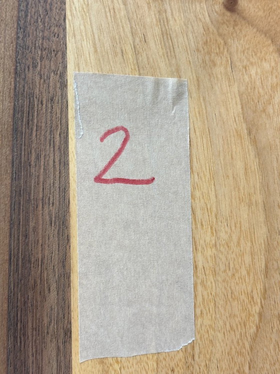 Image 1 of Massief houten eettafel van walnoothout / Tafel / Eettafel / Vergadertafel / Woonkamertafel / 199,5 cm breed