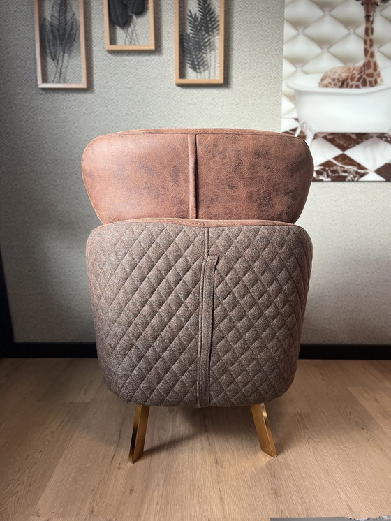 Image 1 of Fauteuil Chesterfield Dareton - Marron - Cuir