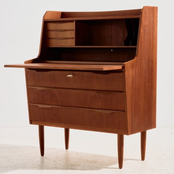 MK11143 Gerestaureerd Teakhouten Bureau – Wood (photo 4 of 17)
