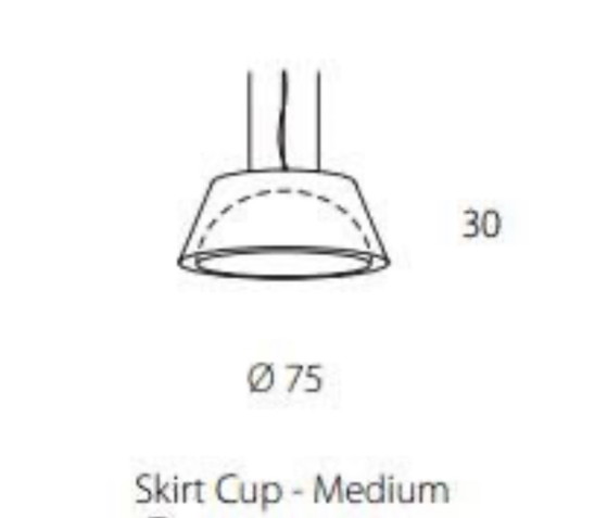 2 x Kunstlicht Skirt Cup Lampada a sospensione 75 cm – Lampade a sospensione, Metal, Plastic (photo 7 of 11)