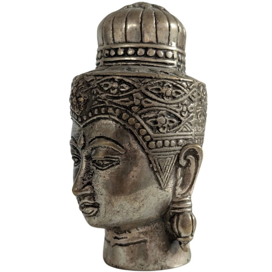 Tête de Bouddha en Bronze Massif – Sculptures (photo 8 of 9)