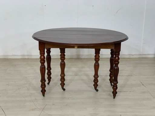Wilhelminian style dining table extendable wooden table kitchen table ANTIK UM 1900