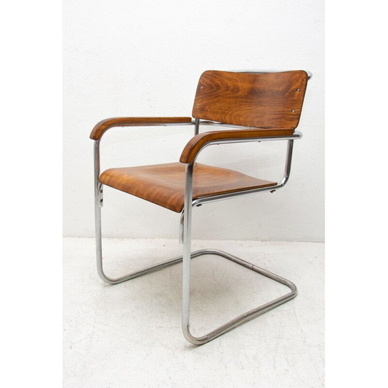 Image 1 of Vintage Bauhaus office chair by Robert Slezák for Baťa 1930s