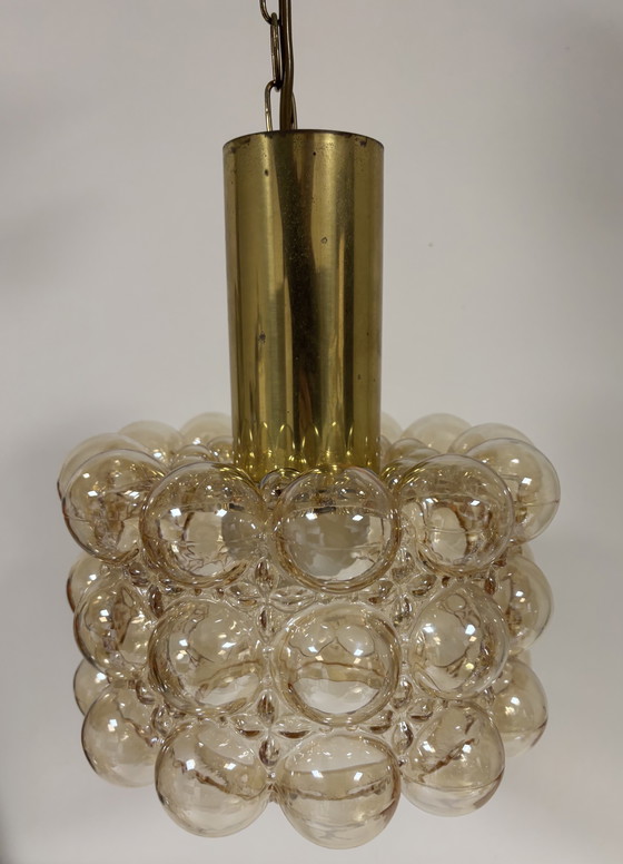 Image 1 of Exclusieve Limburg Helena Tynell “Bubble Lamp” – Amber / goud kleurig glas