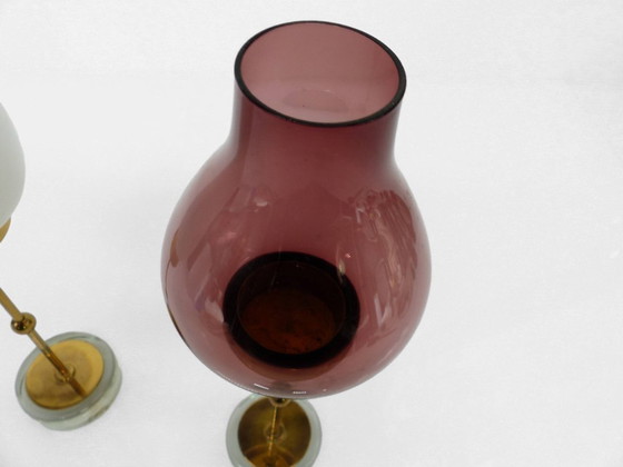 Image 1 of Paire de photophores scandinaves Gunnar Ander pour Ystad Metall, Suède 1950-1960 