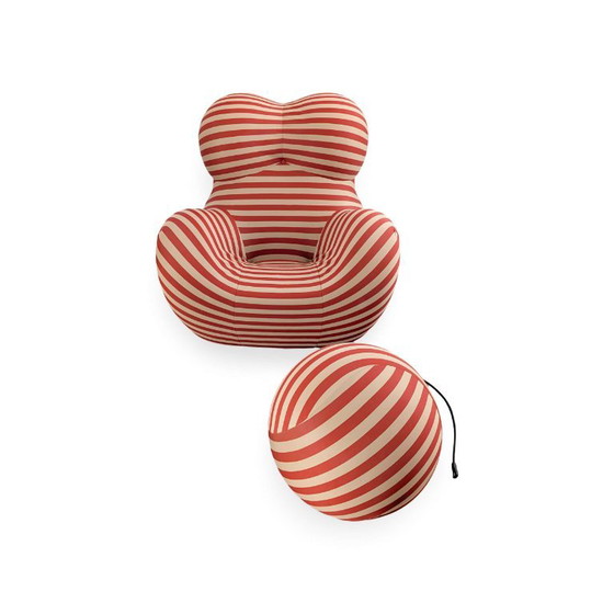 Gaetano Pesce UP Armchair with Ottoman B&B Italia Vintage Orange, Textile, Beige (photo 2 of 13)