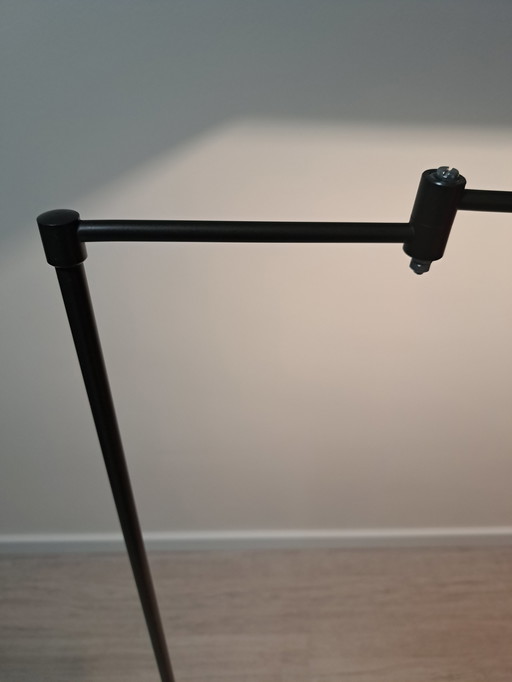 Vintage Soelken vloerlamp 70s notaris leeslamp