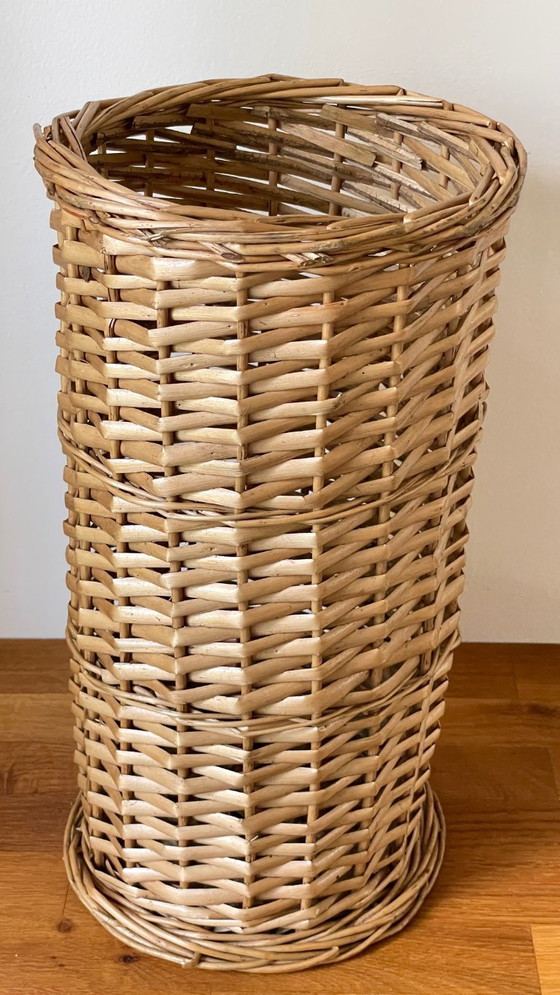 Image 1 of Porte PARAPLUIE Rotin VINTAGE