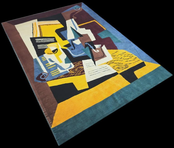 Alfombra Juan Gris Violín y Cristal – Terciopelo de lana anudado a mano sobre algodón – 280x200cm – Wool (photo 4 of 9)